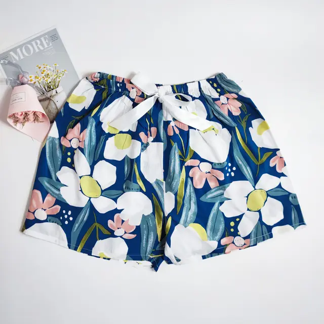 Women's Cotton Silk Shorts Plus Size Homewear Beach Pants No 3 Color Cotton Silk Shorts - Shop at LoveMi
