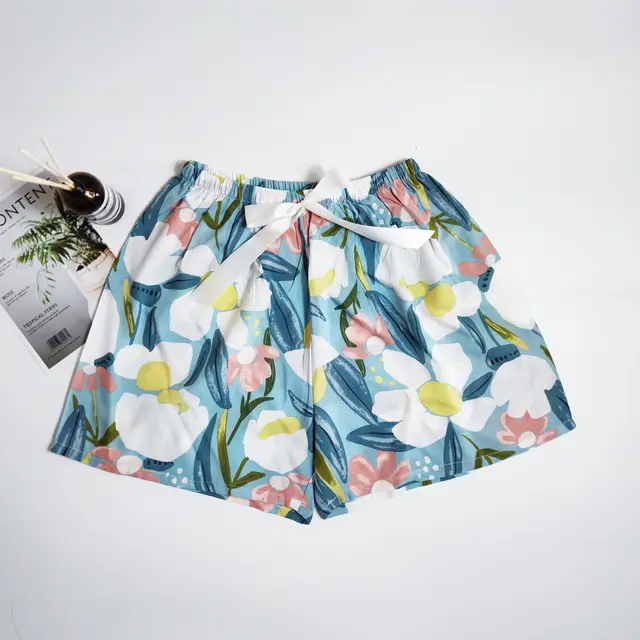 Women's Cotton Silk Shorts Plus Size Homewear Beach Pants No 4 Color Cotton Silk Shorts - Shop at LoveMi