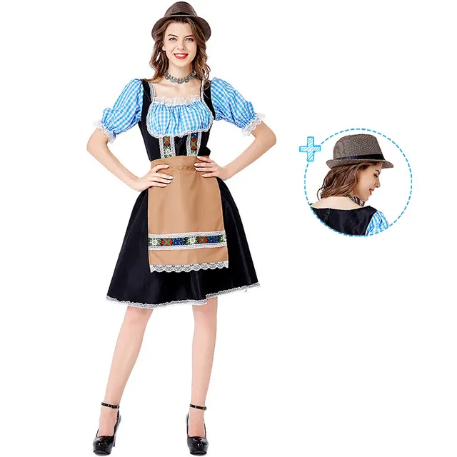German Beer Festival Carnival Clothing Apron Skirt Apron Hat - Shop at LoveMi