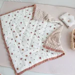 Lace Kindergarten Nap Soothing Ruffled Baby Autumn And Winter Thickening Class A Quilt - Light Coffee Bear