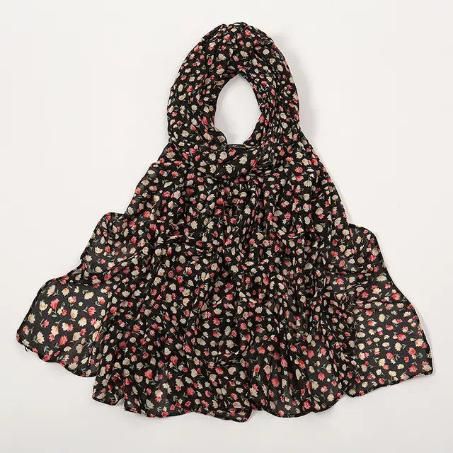 Spring And Summer Thin Fresh Flowers Floral Chiffon Printed Scarf Style20 - Shop at LoveMi