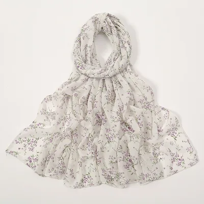 Spring And Summer Thin Fresh Flowers Floral Chiffon Printed Scarf Style33 - Shop at LoveMi