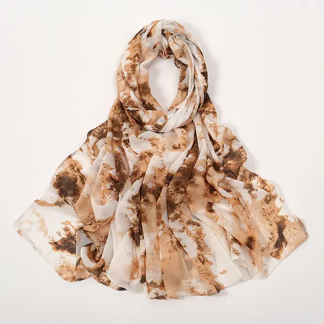 Spring And Summer Thin Fresh Flowers Floral Chiffon Printed Scarf Style37 - Shop at LoveMi