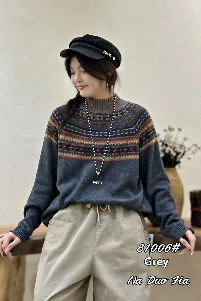 Korean Style Fashionable All match Temperament Knitted Sweater 3Style - Shop at LoveMi
