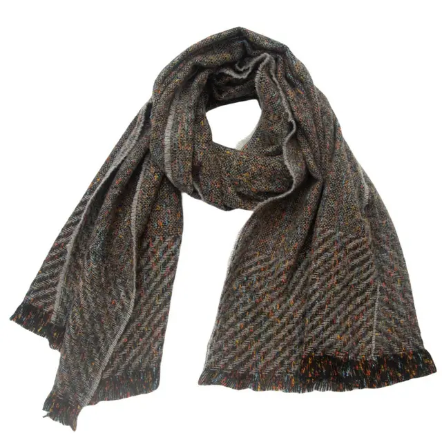 European And American Bristle Short Beard Clip Flower Scarf 05 Coffee Blue - Shop at LoveMi