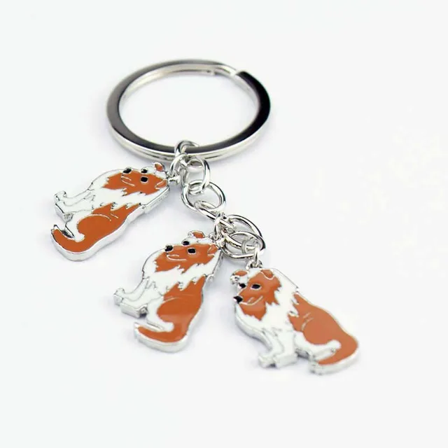 Little Creative Gifts Metal Key Ring Pet Dog Keychain Pendant Shelties - Shop at LoveMi