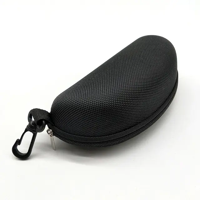 Sunglasses Anti pressure Zipper Glasses Case Portable Storage Box Black - Shop at LoveMi