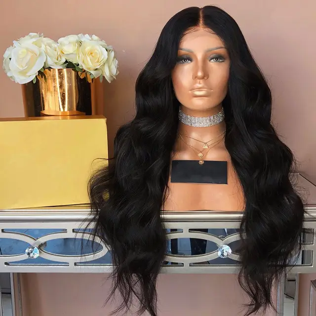 Universal Wig Full head Wig Medium And Long Volume Black - Shop at LoveMi
