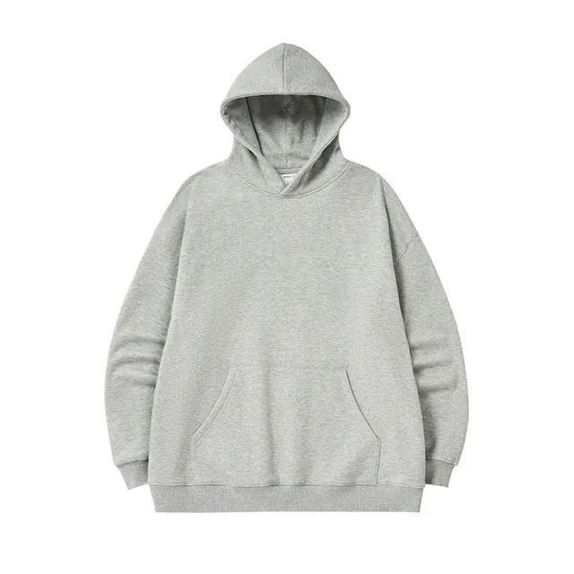 Single layer Fleece lined Hooded Sweater Loose Casual Top Flower Gray - Shop at LoveMi