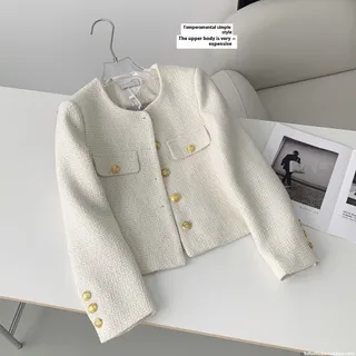 Fried Street Loose All-matching Graceful Socialite Coat - White