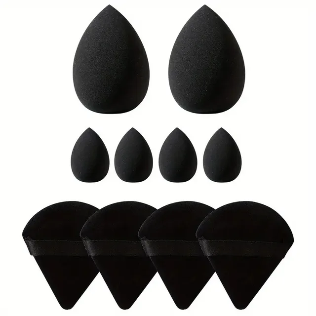 Face Wash Skin Care Mini Cosmetic Egg Makeup Set 10Pcs Black - Shop at LoveMi