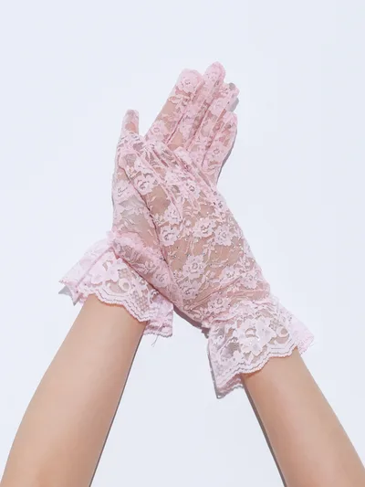 Lace Gloves Sexy Black Net Thin Dance Bride Retro Black - Shop at LoveMi