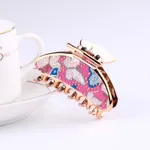 Butterfly Pattern Hair Accessories Medium Large Spring Hairpin - Red Medium 65Mm