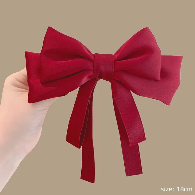 Fairy Beautiful Women's Mesh Ribbon Back Head Spring Clip 3022 Red - Shop at LoveMi