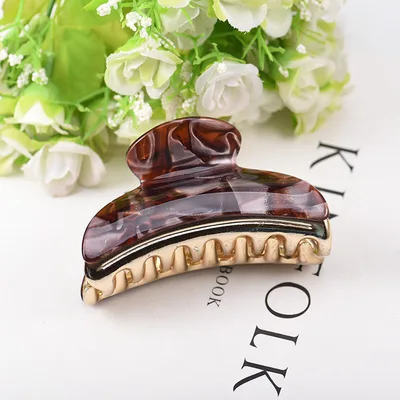 Women's Fashion Large Acrylic Barrettes Little Coffee - Shop at LoveMi