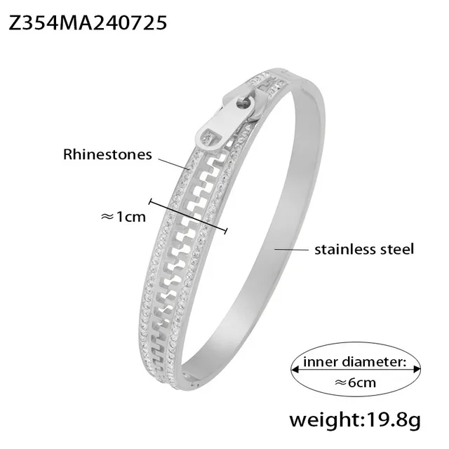 Personalized Creative Design Stainless Steel 18K Gold Plated Bracelet Z354 Steel Color - Shop at LoveMi