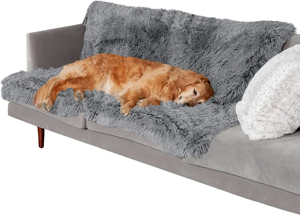 Plush Waterproof Blanket Double Layer Thickening Cushion - Dark Gray