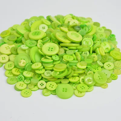Round Mixed Color Resin DIY Handmade Art Button Flower Packaging Fruit Green Series - Shop at LoveMi
