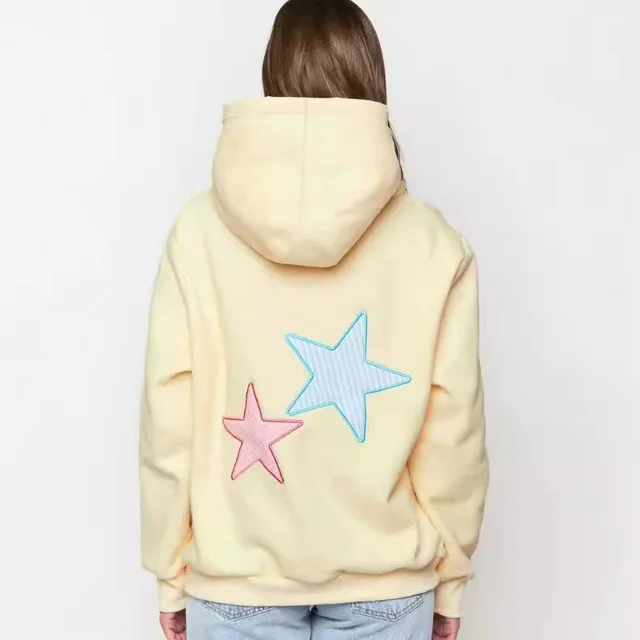Women's Brushed Hoody Plain XINGX Printing Apricot - Shop at LoveMi