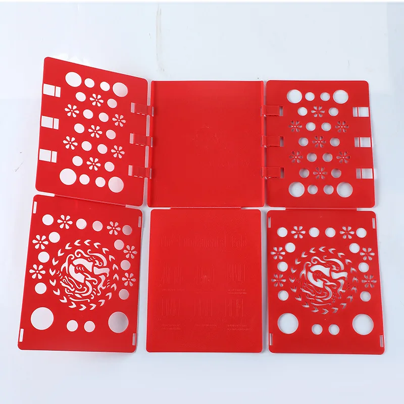 Lazy Folding Clothes Board Artifact Storage Packing Plate Stack Clothes Clothing T-shirt Shirt - Bright Red