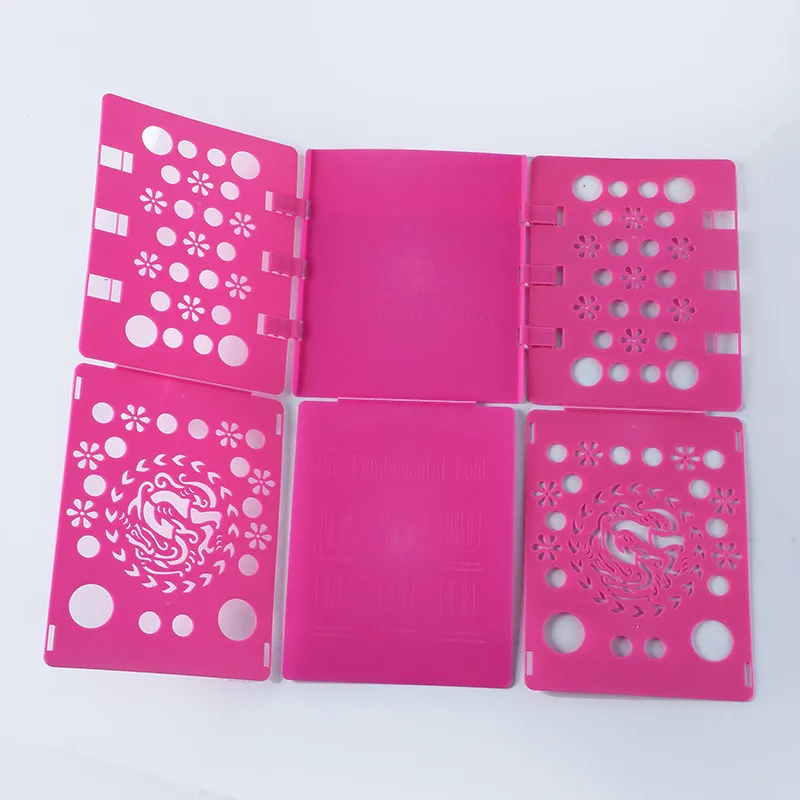 Lazy Folding Clothes Board Artifact Storage Packing Plate Stack Clothes Clothing T-shirt Shirt - Rose Red