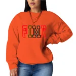 Hooded Casual Loose All-match Long-sleeved Sweater - Orange 311