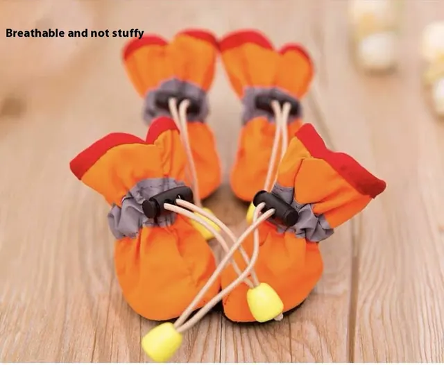 Pet Dog Four Seasons Breathable Soft Bottom Dog Shoes Orange - Shop at LoveMi