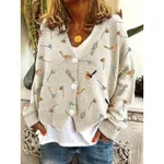 Christmas Abstract Printing Casual Cloak Coat Cardigan Sweater - Jyt00476/41-2Xl
