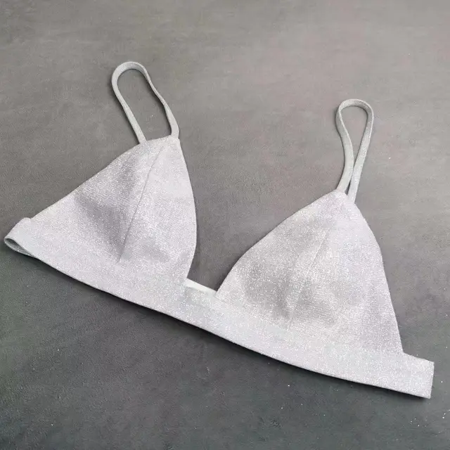 Spaghetti Straps Midriff baring Vest Three piece Slim fit Trousers Silver Lingerie - Shop at LoveMi