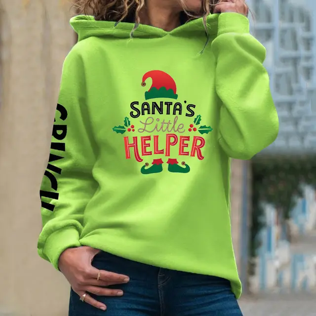 European And American Christmas Hoodie 7 Green - Shop at LoveMi