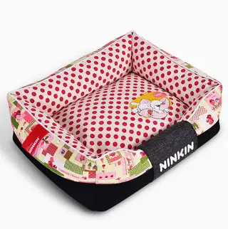 Cotton Kennel Fully Removable And Washable - Pink Pastoral