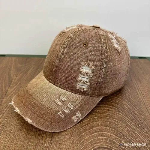 Men's And Women's Same Washed Denim Soft Peaked Cap Distressed Khaki - Shop at LoveMi