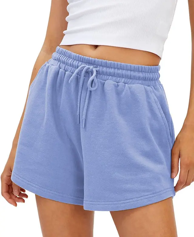 Women's Sports Shorts Casual Summer Elastic And Comfortable Light Blue - Shop at LoveMi