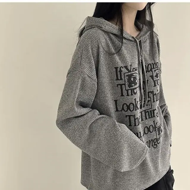 Plaid Sweaters Women's Clothing Fleece Padded Coat Plus Size Top Gray Thin - Shop at LoveMi