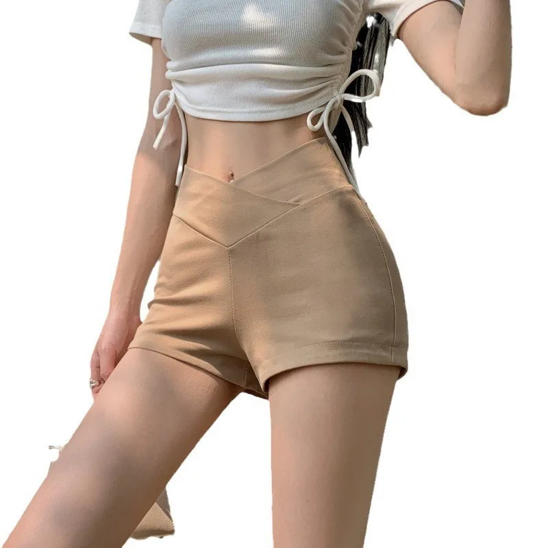 Fashionable Ultra-short Sports Casual Shorts For Women - Khaki