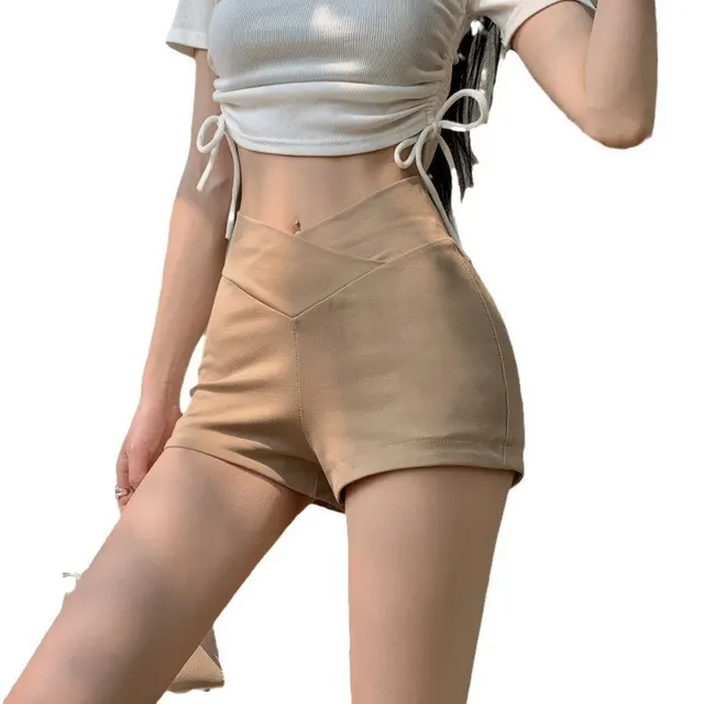 Fashionable Ultra short Sports Casual Shorts For Women Khaki - Shop at LoveMi