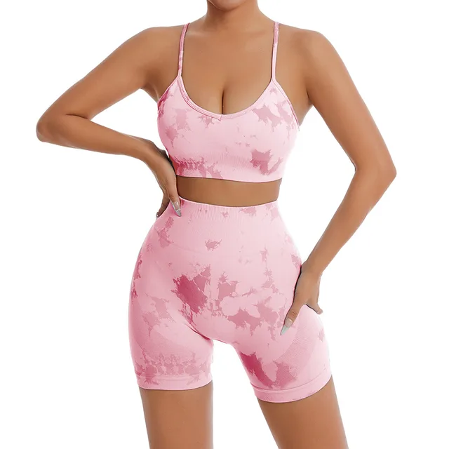 Leopard Yoga Shorts Shockproof Sports Underwear Elastic Quick drying Fitness Yoga Wear Pink - Shop at LoveMi