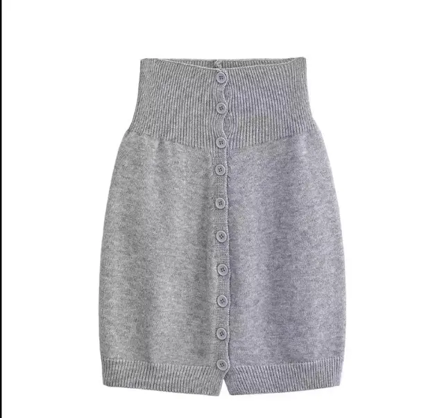American Style Solid Color Polo Collar Short Suit Gray Skirt - Shop at LoveMi