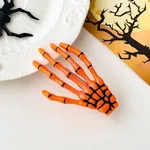Halloween Skull Harajuku Hand Bone Hair Clip - Ghost Hand Orange