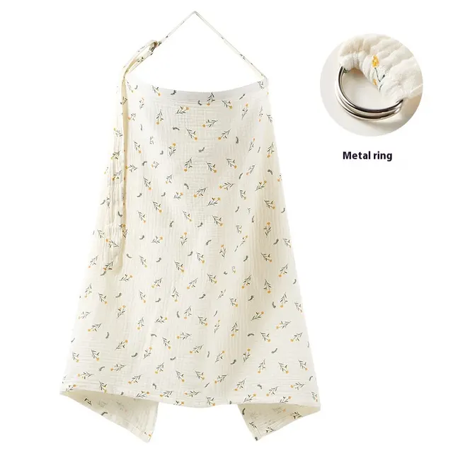 Outdoor Anti exposure Nursing Towel Nursing Towel Breast Feeding Covering Overclothes Shawl Little Yellow Flower - Shop at LoveMi