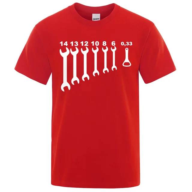 Men's Car Repair Engineer Cotton Short Sleeve Funny Top T shirt Red - Shop at LoveMi