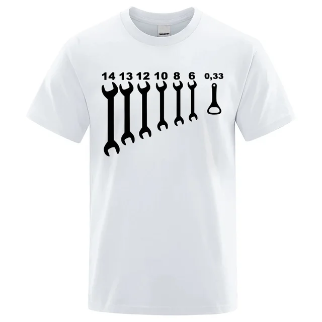 Men's Car Repair Engineer Cotton Short Sleeve Funny Top T shirt White - Shop at LoveMi