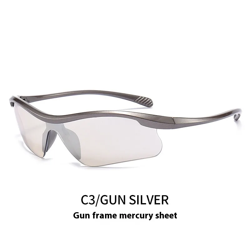 Future Technology Sense Wind Riding Super Light Sun Glasses - Silver Frame Gradient Silver