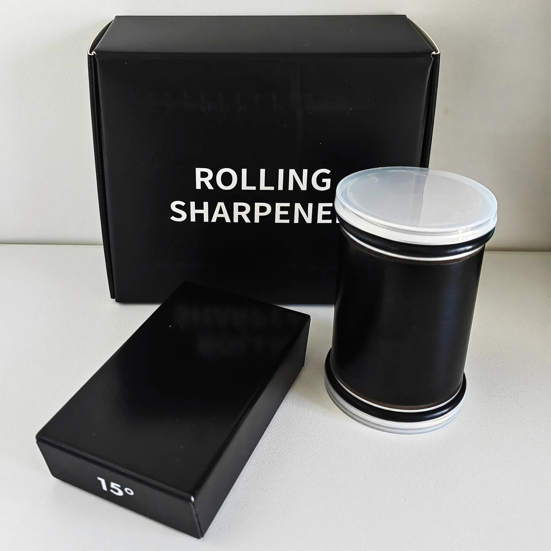 Rolling Cylinder Multi-angle Full Set Sharpening Stone Device - Black