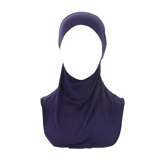 Back Neck Thin Elastic Shawl Hat Dustproof Navy Blue - Shop at LoveMi