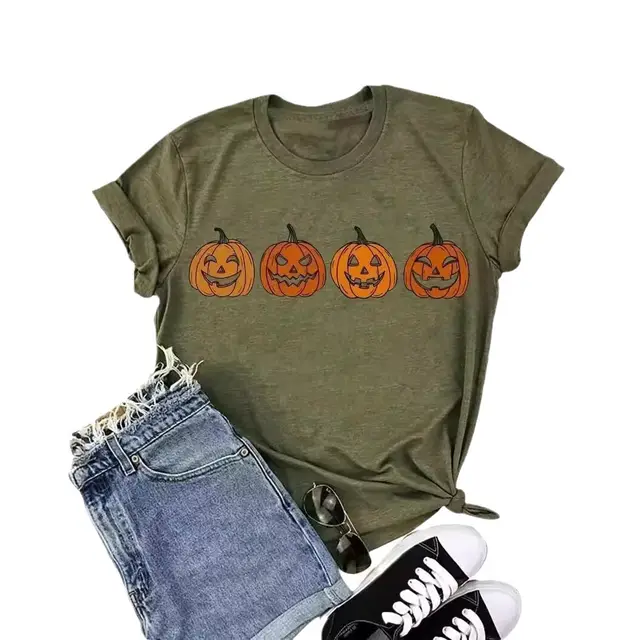 Fashion Letter Print T shirt Women's Clothing Army Green - Shop at LoveMi