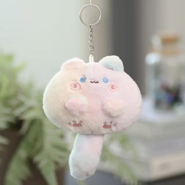 Tuan Meow Pendant Squeezing Toy Creak Keychain Rag Doll Colorful Pink - Shop at LoveMi