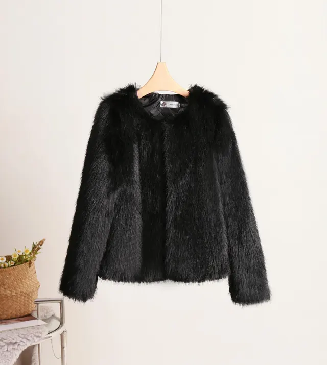 Autumn And Winter Solid Color Women's Short Coat Black - Shop at LoveMi