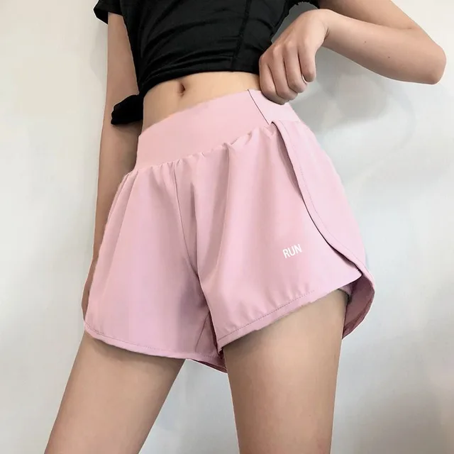 Yoga Clothes Pocket Sports Shorts Women's Quick drying Fitness Pink Run - Shop at LoveMi