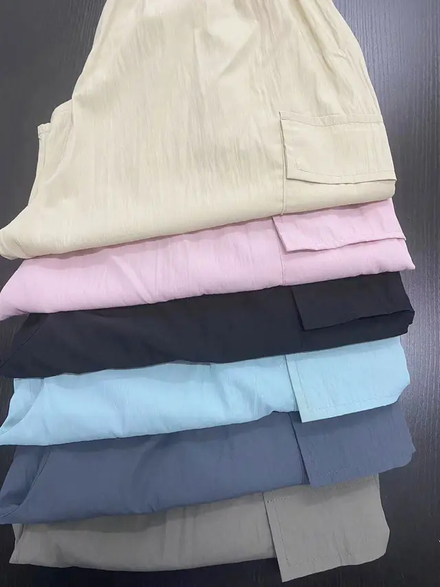 Ankle Banded Working Pants Loose All match Wide Leg Pants Five Cent White Rice - Shop at LoveMi